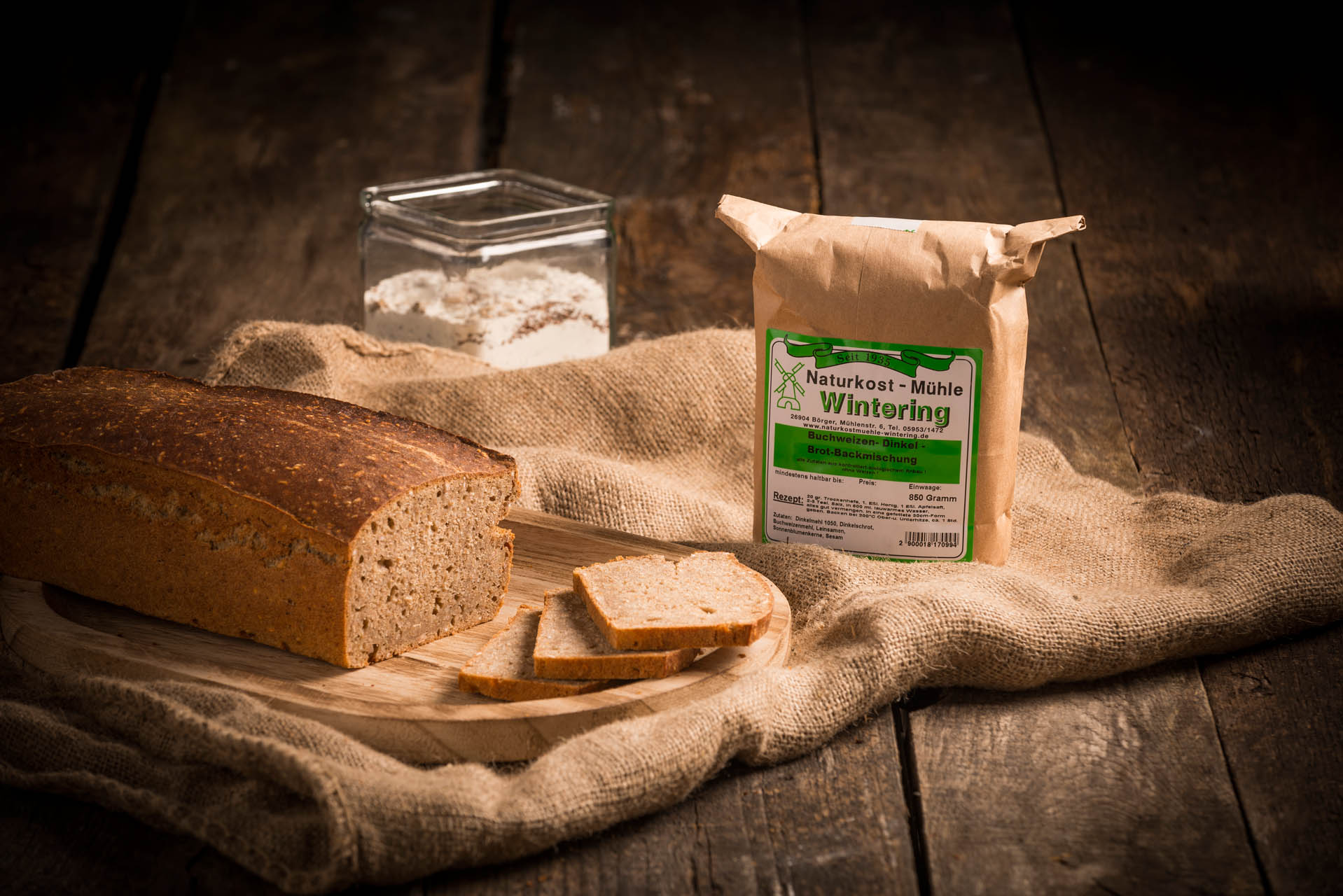 Buchweizen-Dinkelbrot-Backmischung (100 % Bio ohne Weizen)